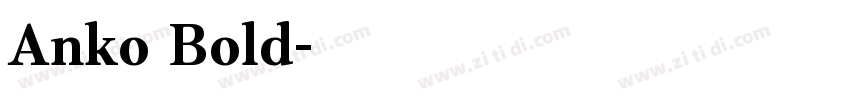 Anko Bold字体转换